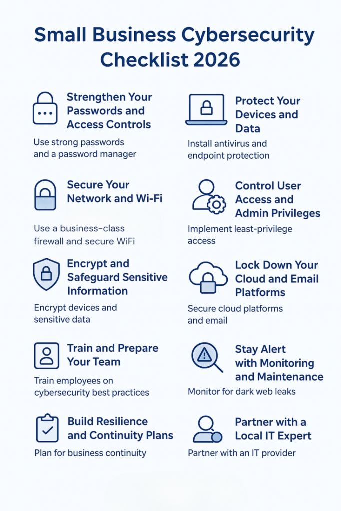 Small Business Cybersecurity checklist 2026